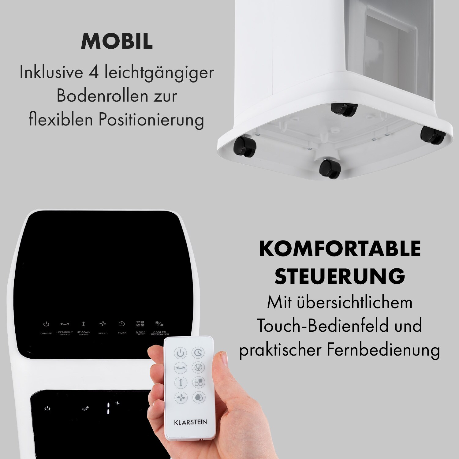 Skytower 360° Smart Luftkühler 60W 450 m³/h 6 Liter mobil