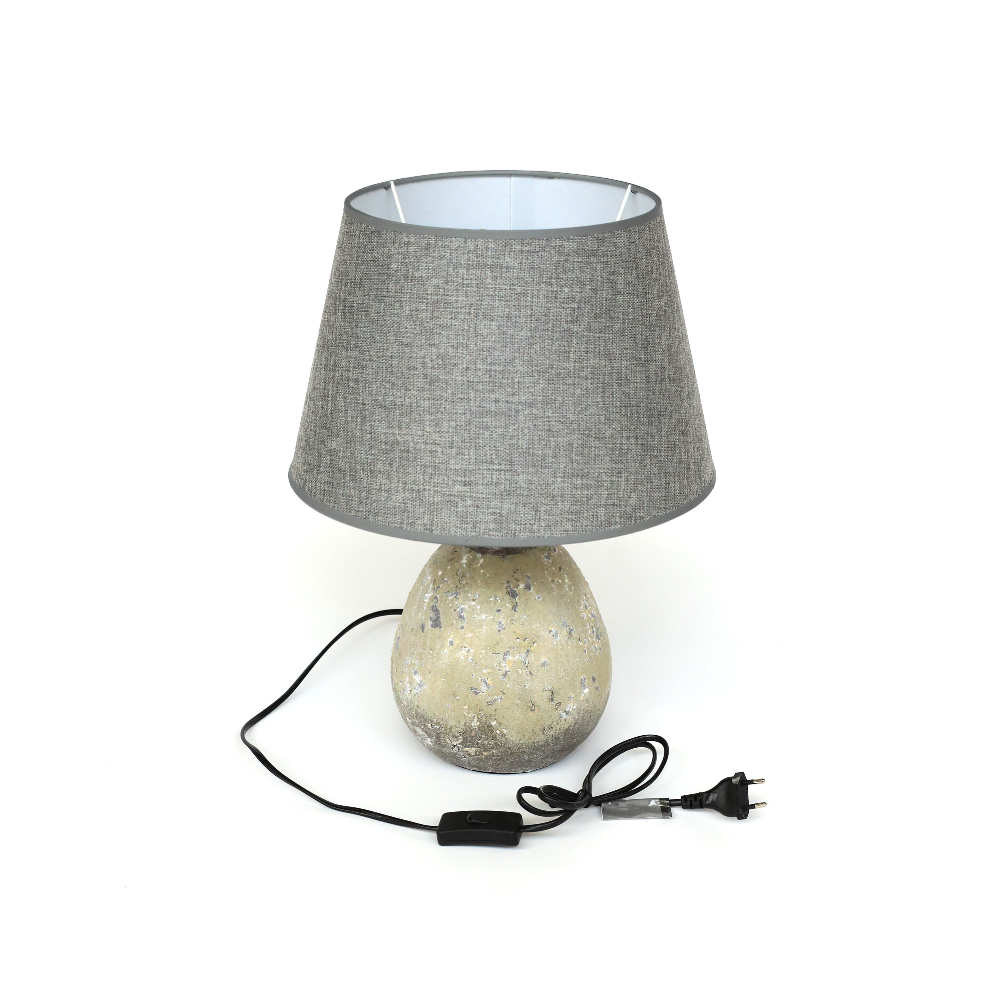 Tischlampe 'Heron', grau, Ø 32 cm, H 42 cm von fischer's lagerhaus
