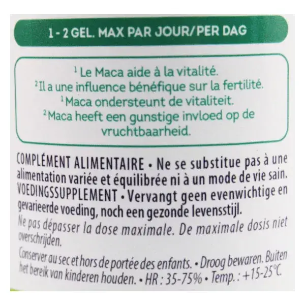 Be-Life Maca 2000 Bio 90 gélules