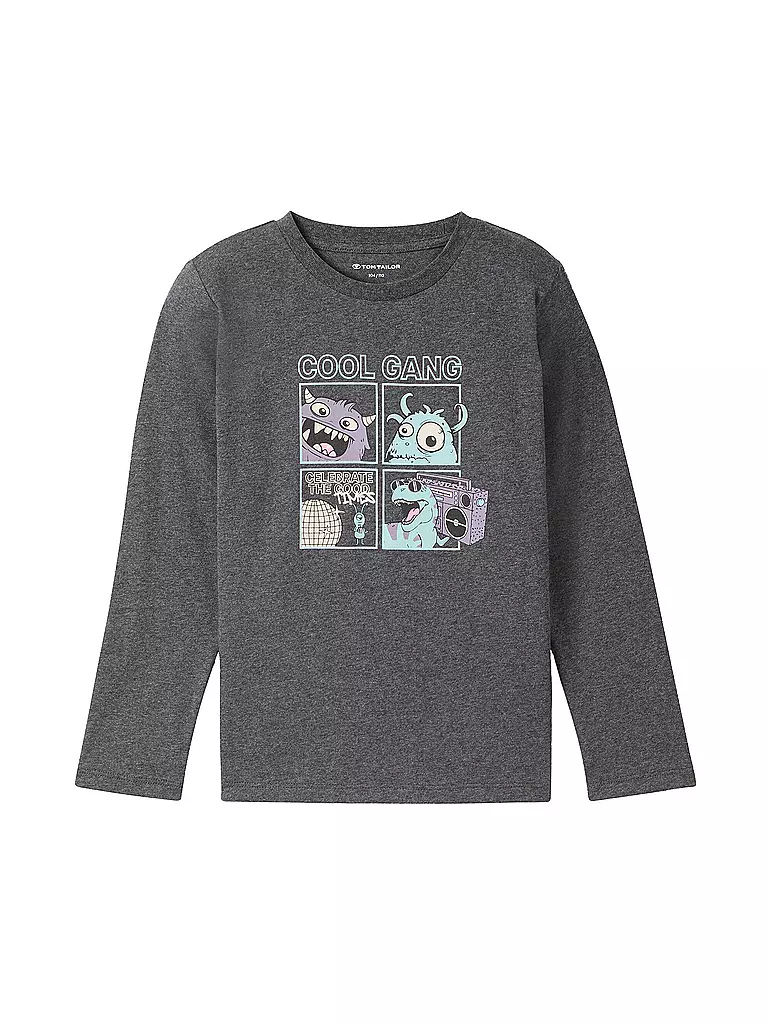 TOM TAILOR Jungen Langarmshirt  grau