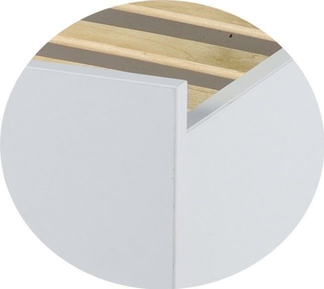 Tienerbed - Wit - Houten Eenpersoons Bed - Met Lattenbodem