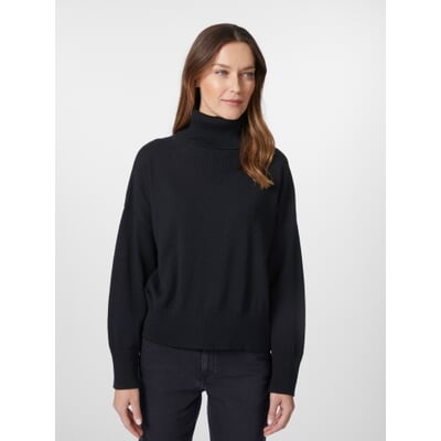 Damen-Rollkragenpullover, Schwarz