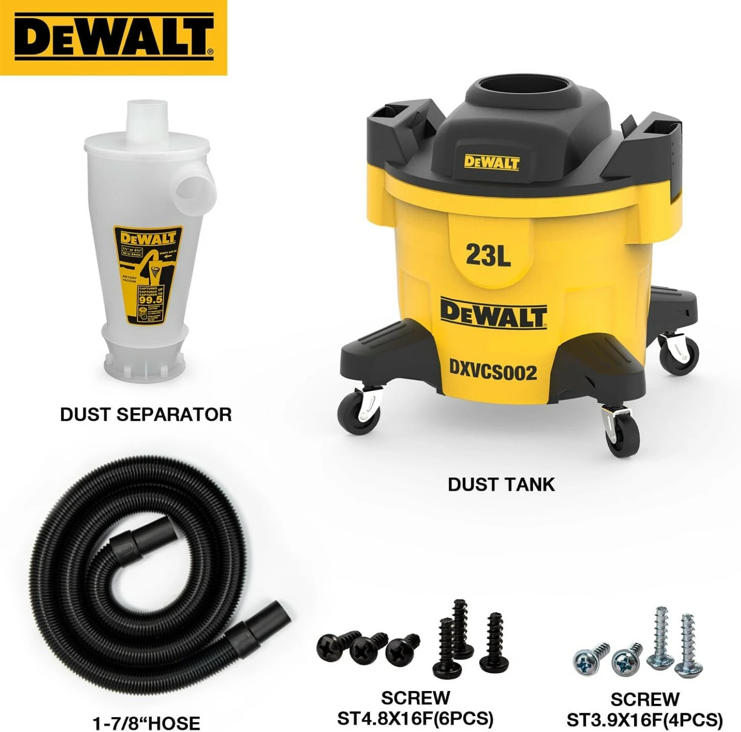 DeWALT DXVCS002 Voorafscheider - 23L