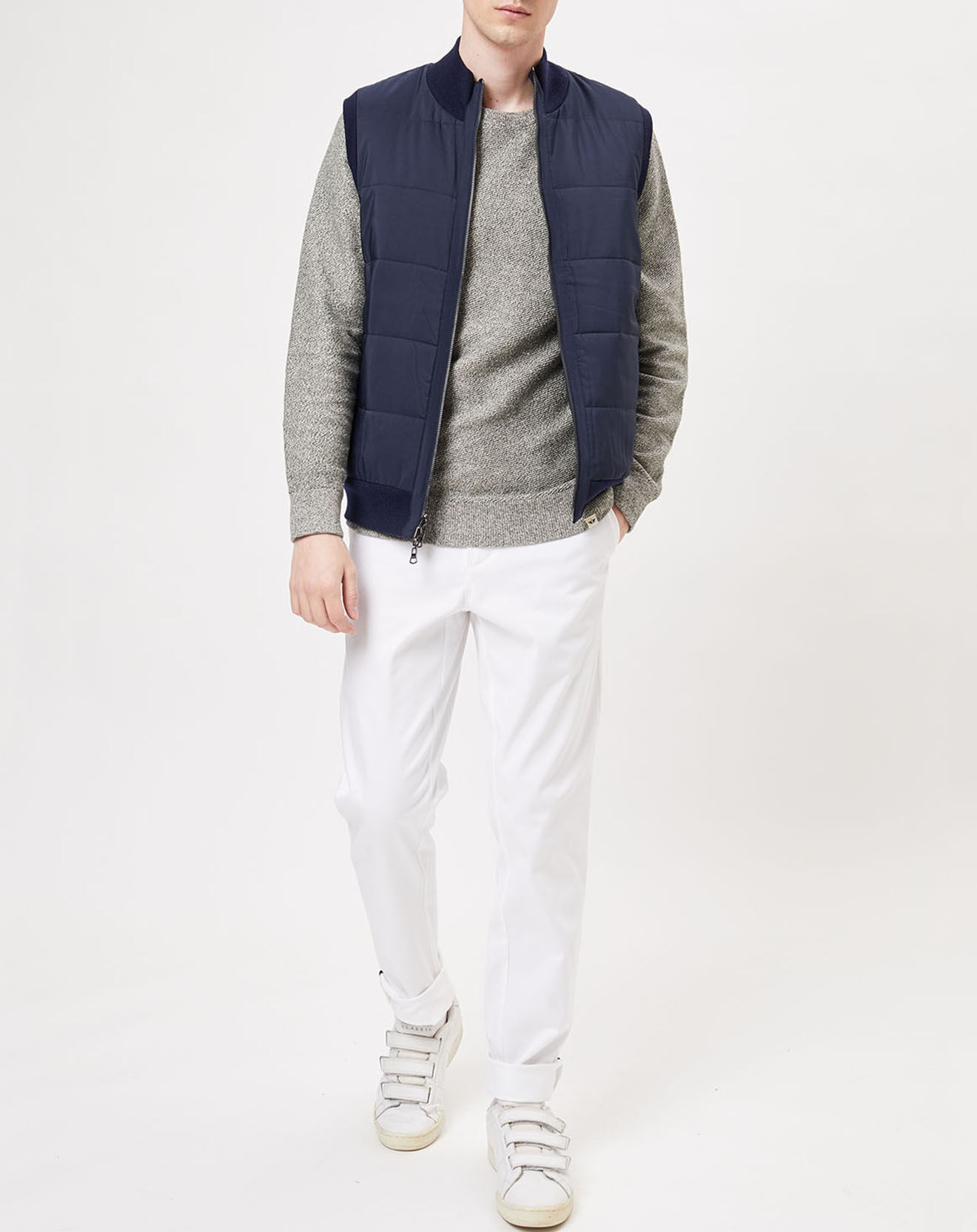 Hackett London Gilet réversible sans manches bleu marine