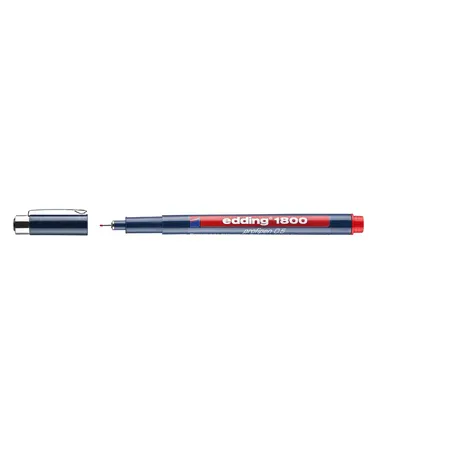 edding 1800 Faserzeichner Profipen, rot, 0.5mm