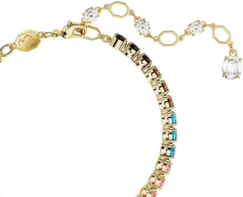 Matrix - Tennisarmband - Aquamarijn - Gerhodineerd Metaal