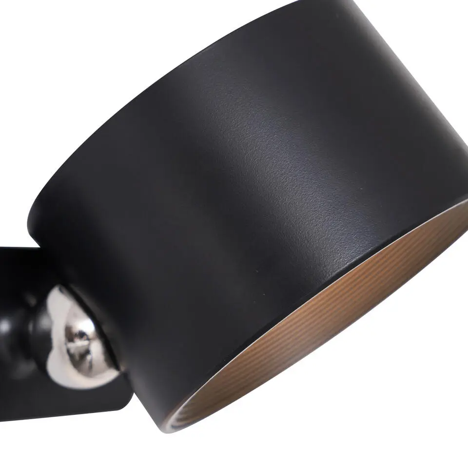 Qazqa wandlampen bright zwart geïntegreerde led