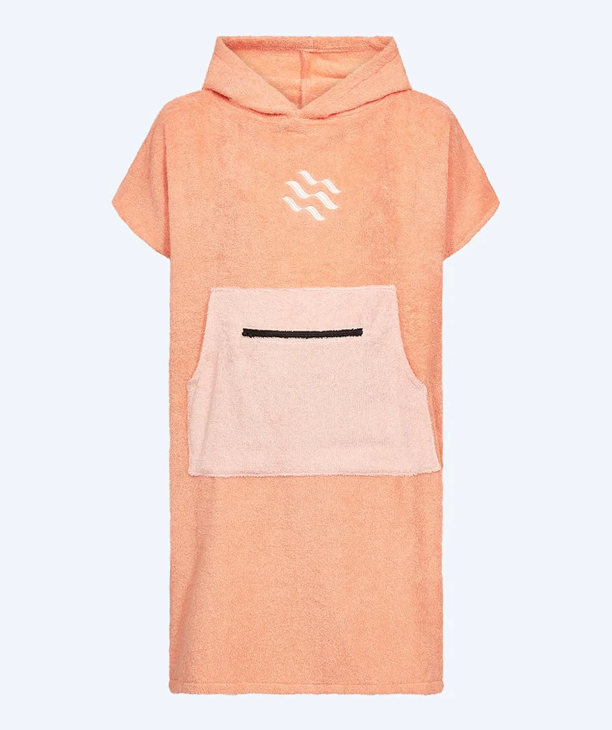 Watery badeponcho til junior - Bomuld - Atlantic Pink
