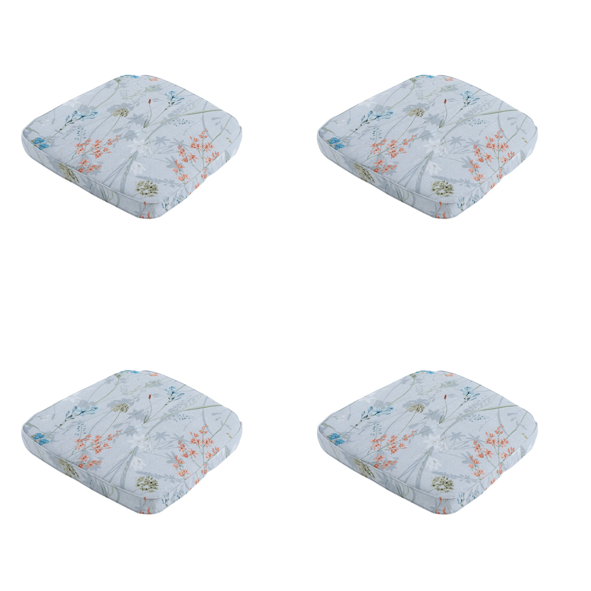 Madison Donna azure canvas eco+ Zitkussen - Set van 4