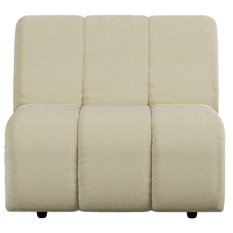 HKliving Wave bank element midden corduroy rib hay