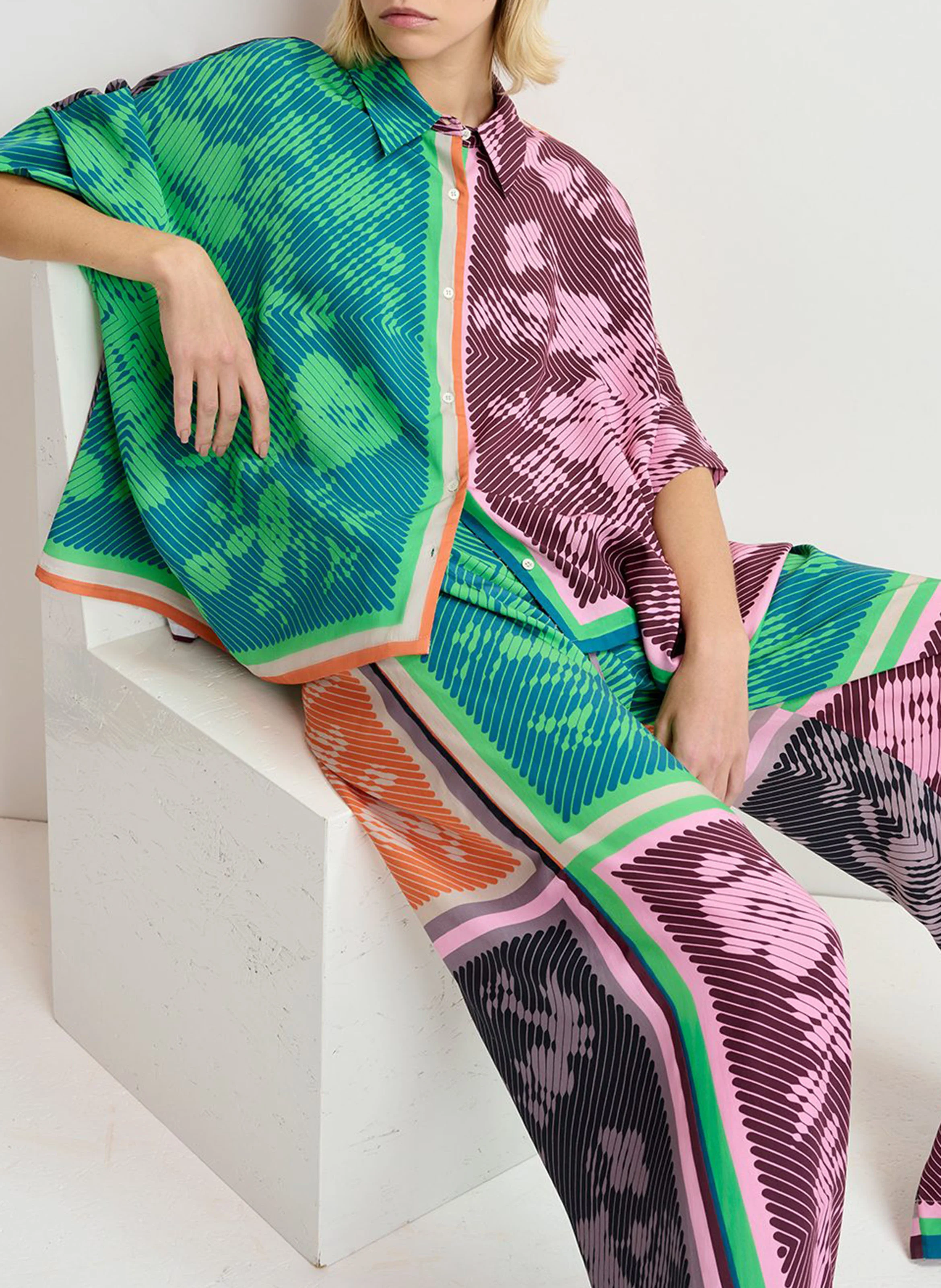 GRETEL - Pantalon large imprimé | Multicolore