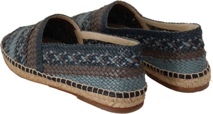 Dolce & Gabbana Blauw Grijs Buffalo Espadrille Schoenen Blue