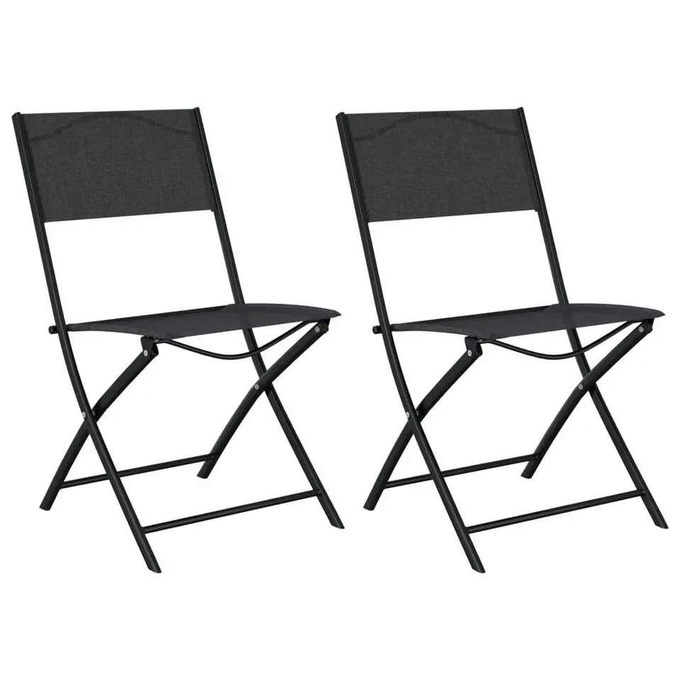 vidaXL - Bistroset - Zwart - Staal - 3 stuks