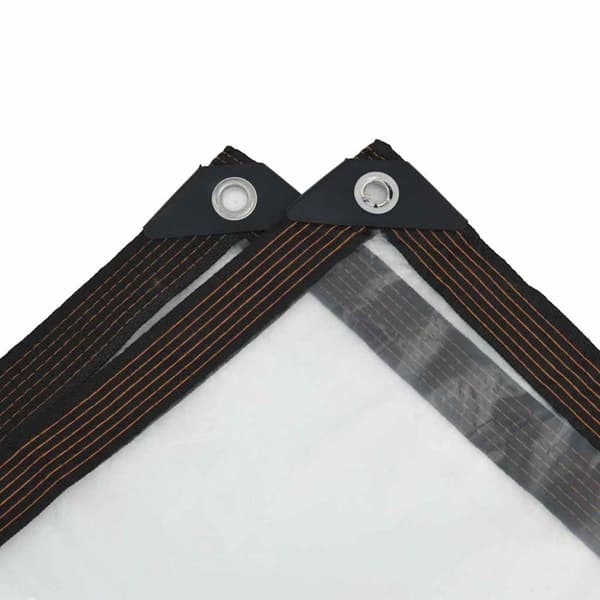 vidaXL Klar presenning med maljer 1x12 m polyetylen