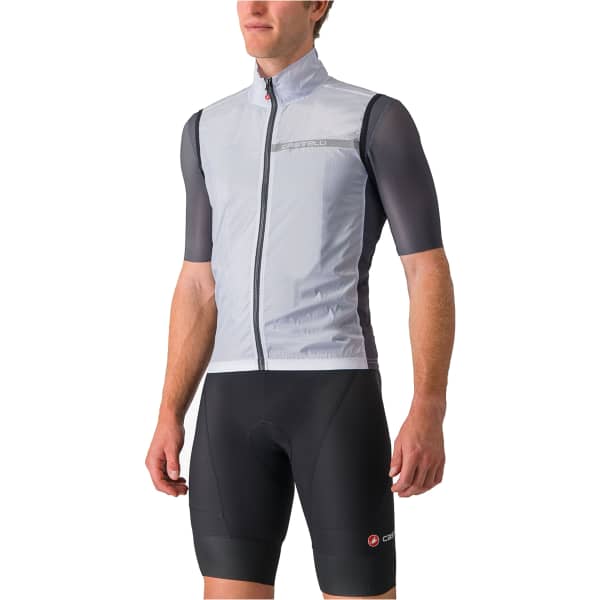 Veste vélo CASTELLI GILET SQUADRA STRETCH SILVER GREY/DARK GREY