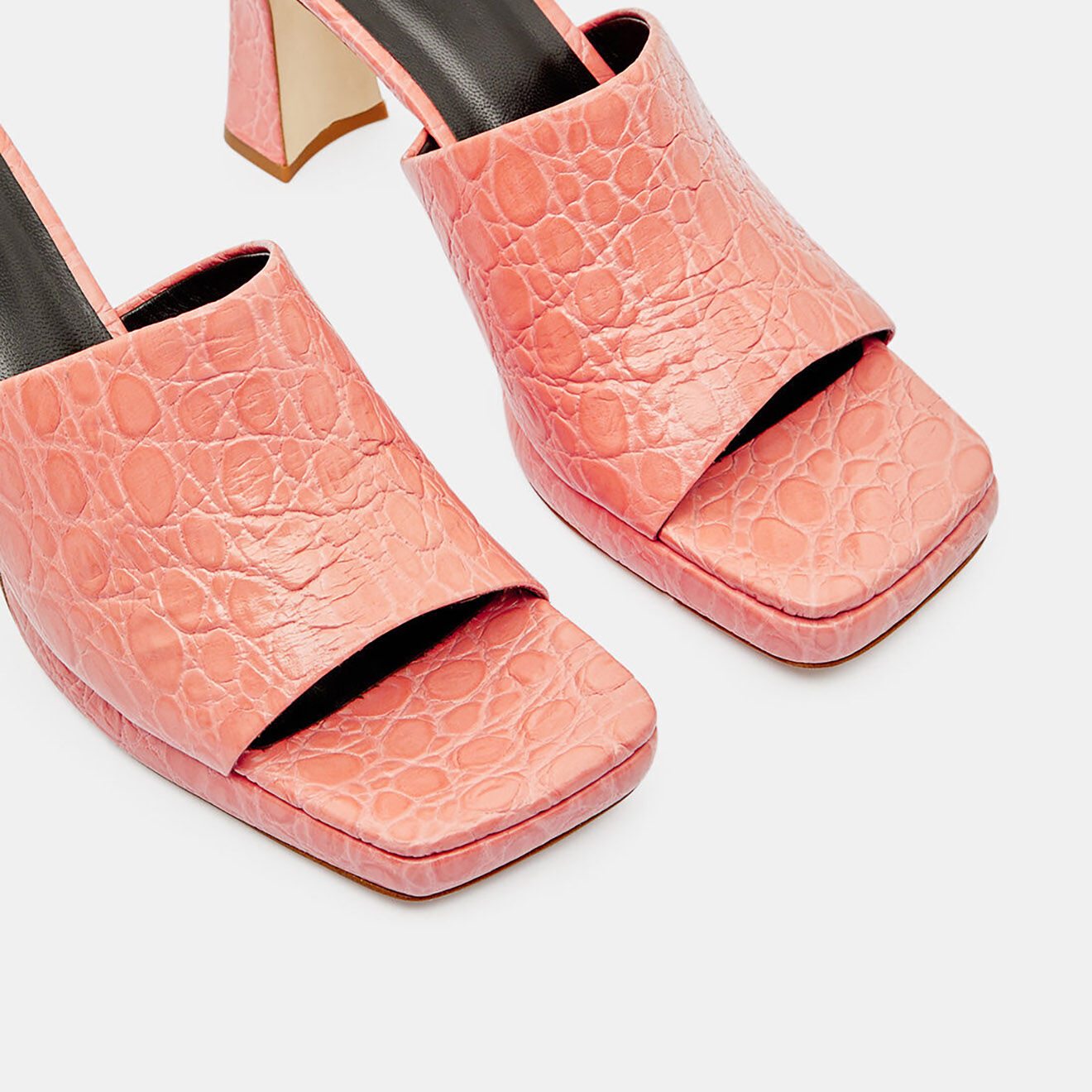By Far Mules en Cuir Beliz roses - Talon 9.5 cm