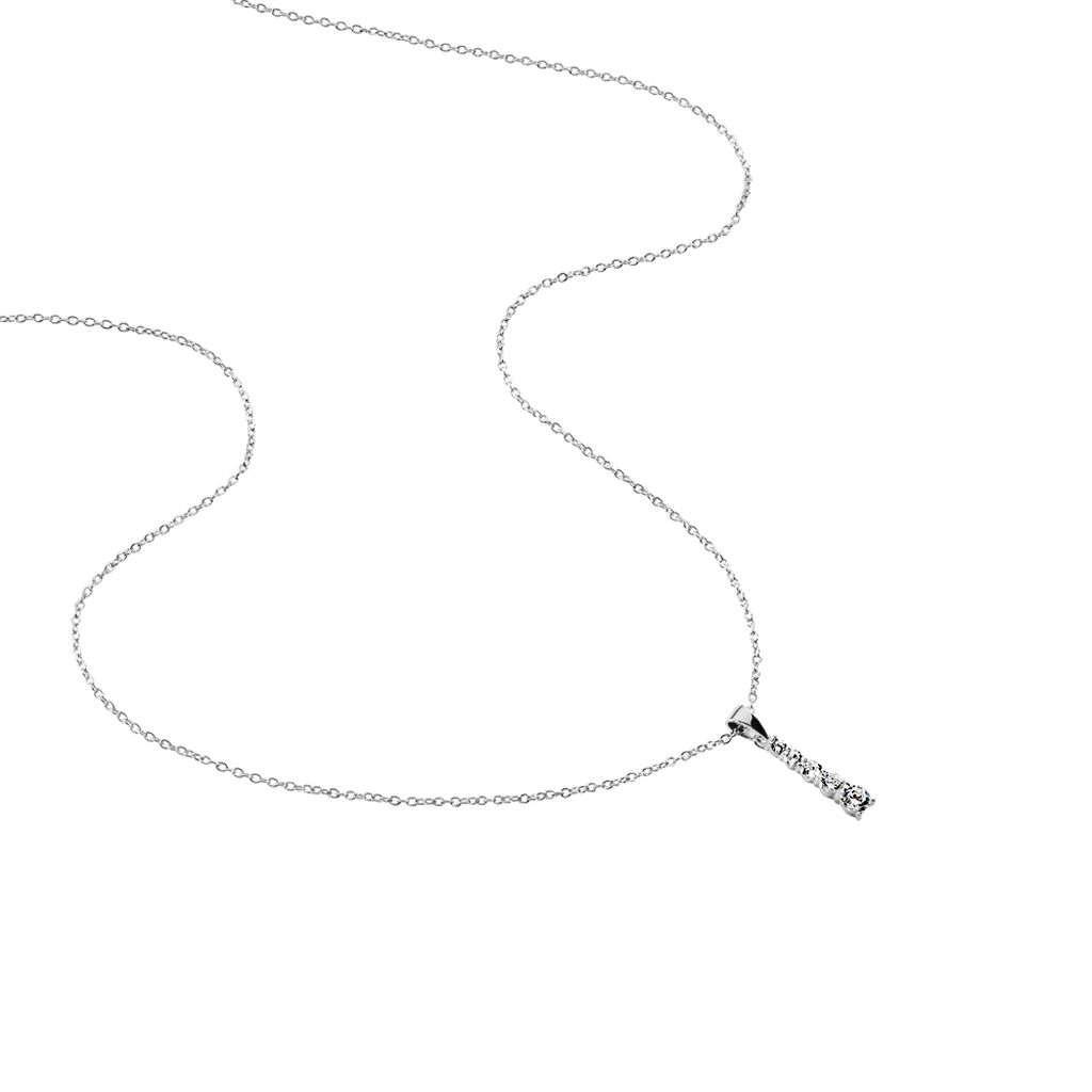 Collier Henriet Argent Blanc Oxyde De Zirconium