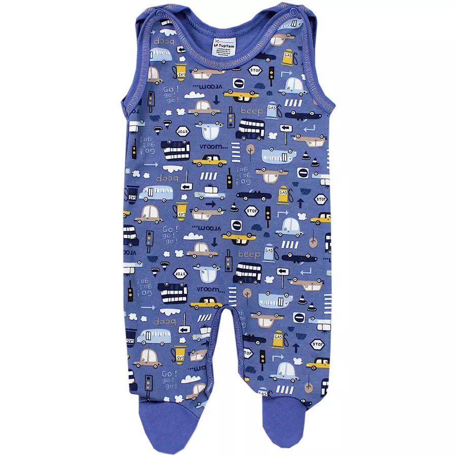 TupTam Baby Strampler Gemustert 2er Set blaugrau