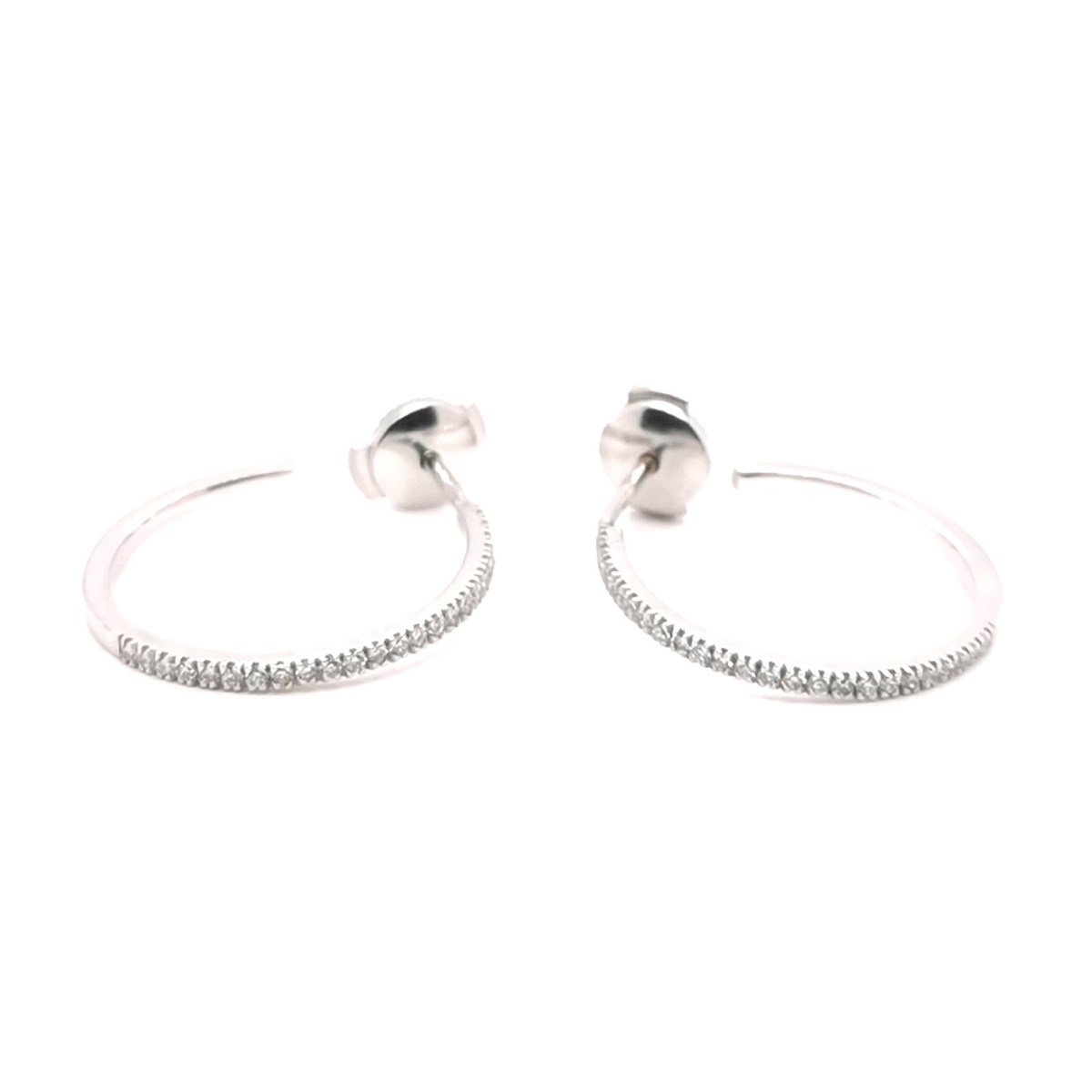 Boucles d'oreilles Brillaxis créoles or diamant