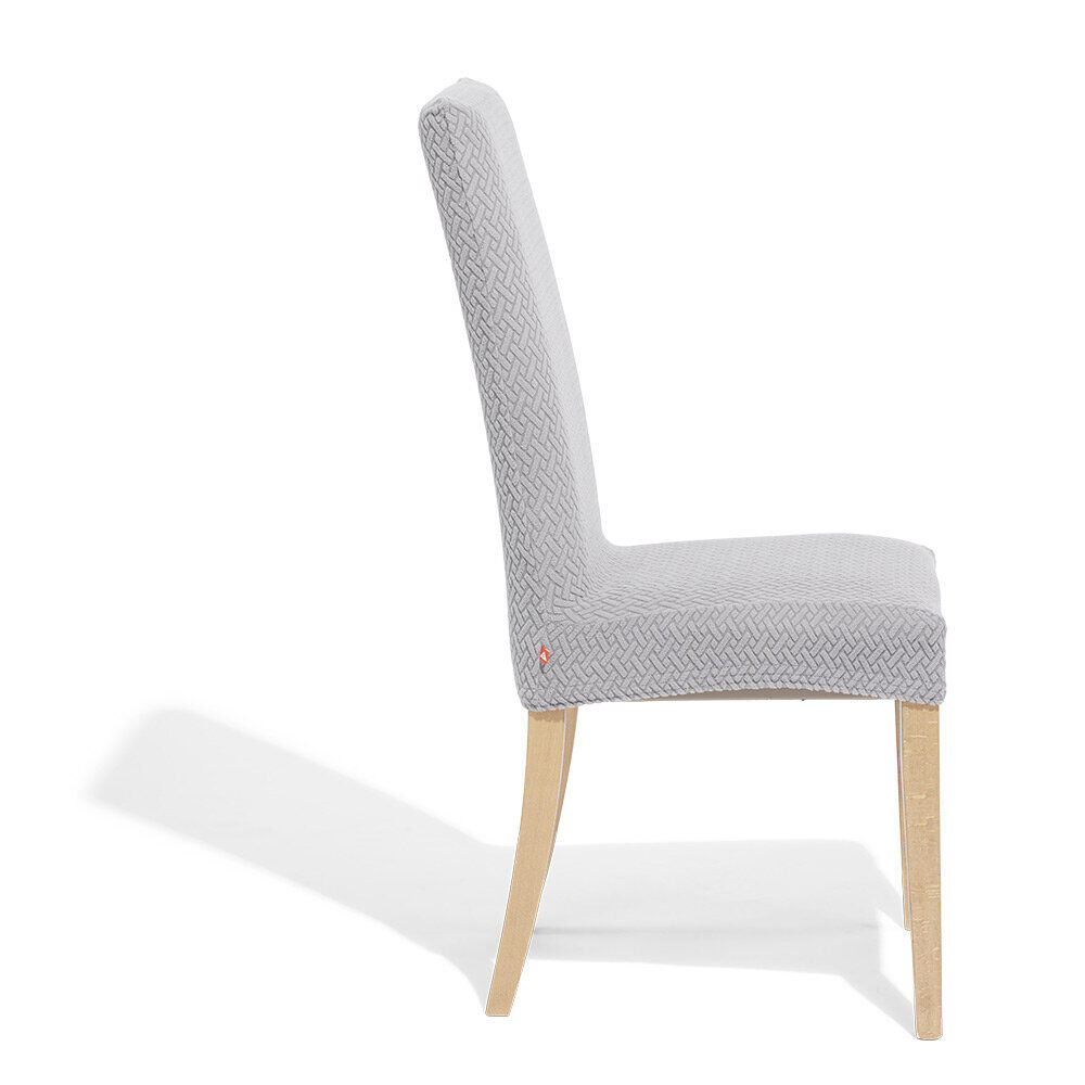 Lot de 2 housses de chaise polyester gris 45xH45x40cm