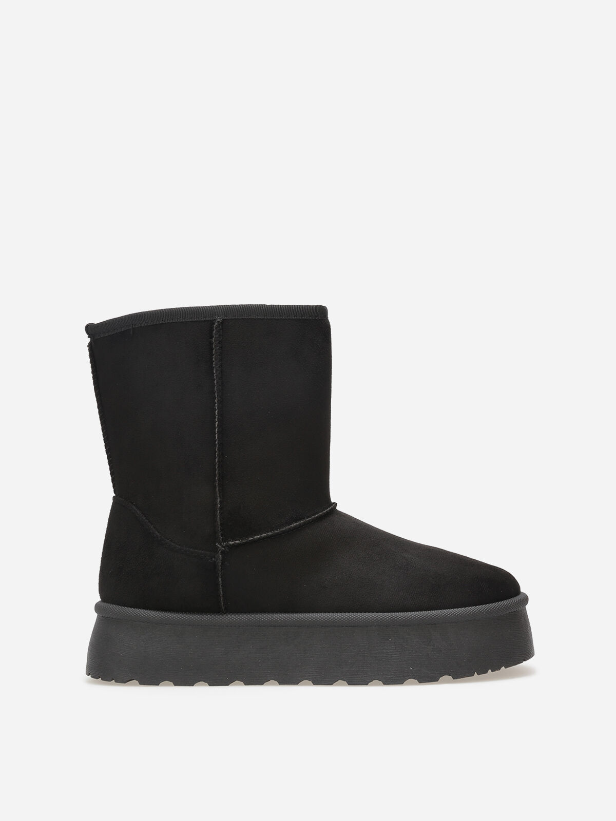 Boots fourrées à plateforme- Noir