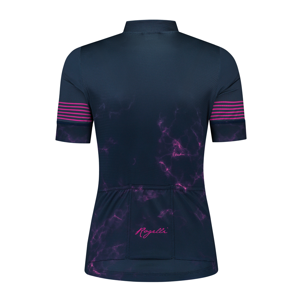 Rogelli Marble Kortærmet Jersey til kvinder Blå / Pink