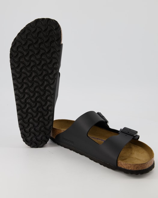 Birkenstock Arizona Weichbettung Pantoletten in Schwarz