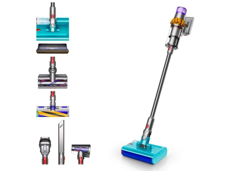 Dyson Akku-Hand- und Stielsauger V15 s Detect Submarine Kabelloser Staubsauger mit Lichtstrahl-Stauberkennung und Display-Anzeige