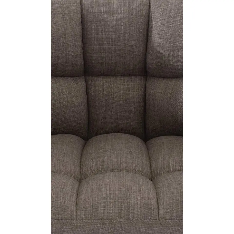 CLP Lounger Damaso zwart Frame - Stof - grijs