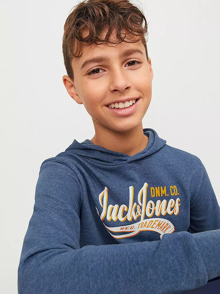 JACK & JONES Jungen Kapuzensweater - Hoodie JJELOGO dunkelblau