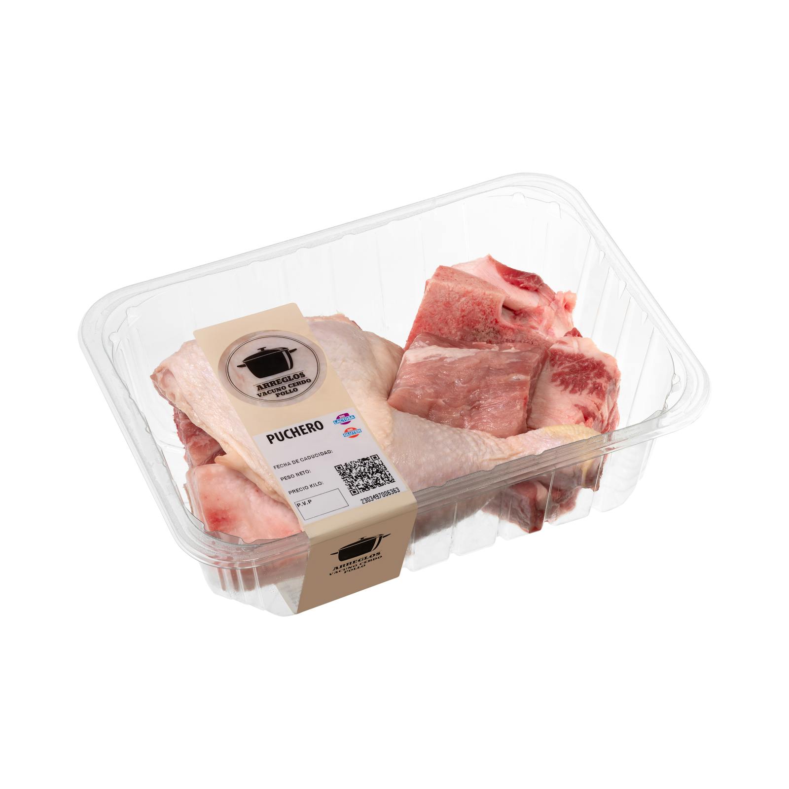 Arrangement pour ragoût de bœuf, de porc et de poulet