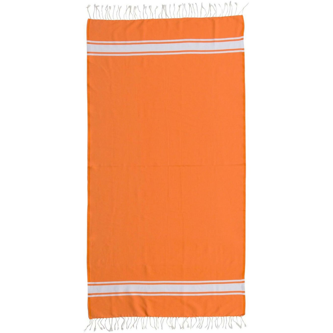 Febronie Fouta Traditionelle St Tropez orange/blanc - 100x200 cm