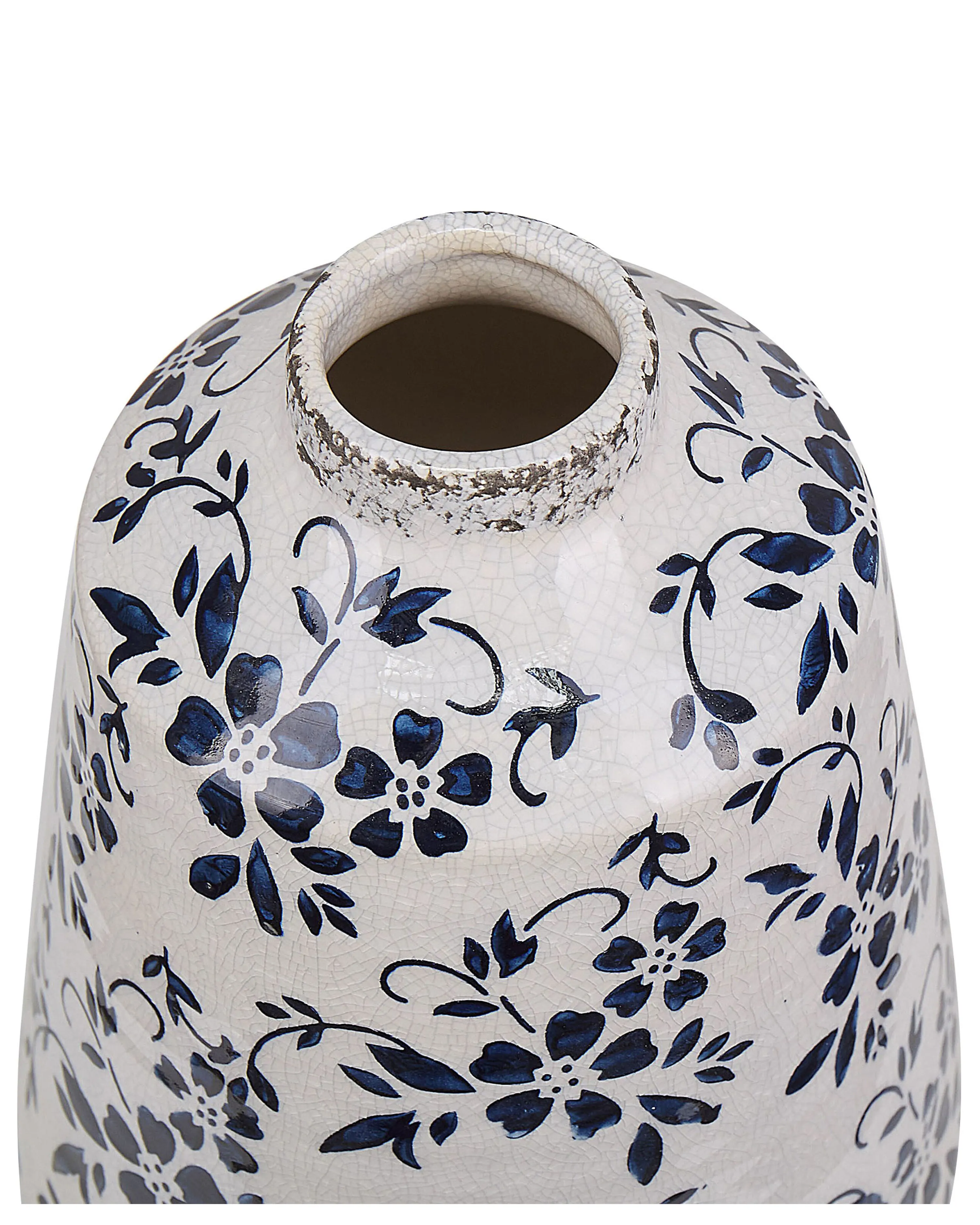Bloemenvaas MARONEIA Steengoed 20 cm Wit