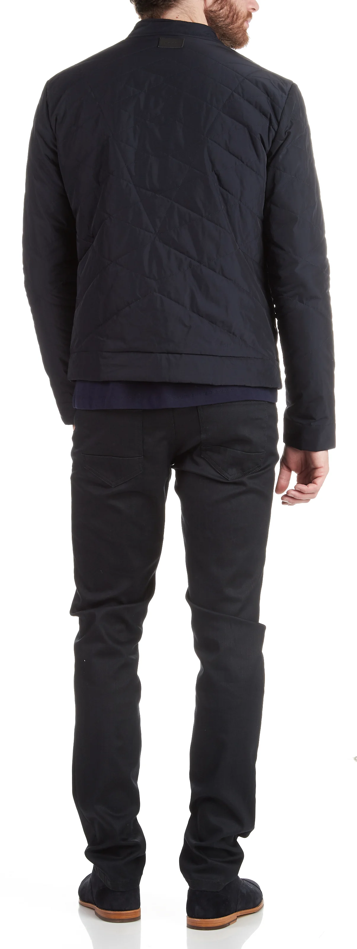 Jean slim-fit enduit taille normale | Bleu