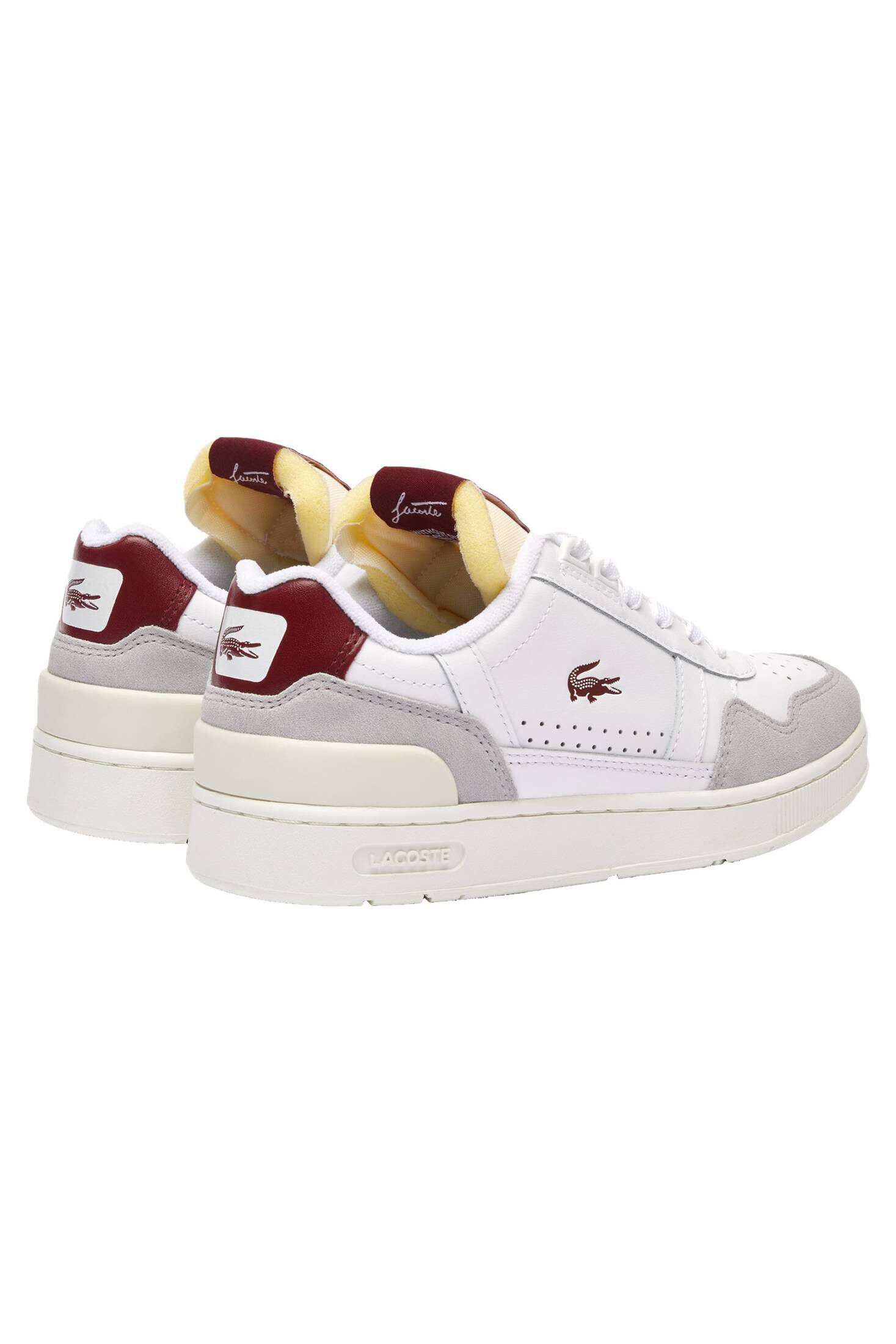 Lacoste| Damen Sneaker T-CLIP LEATHER COLOR POP