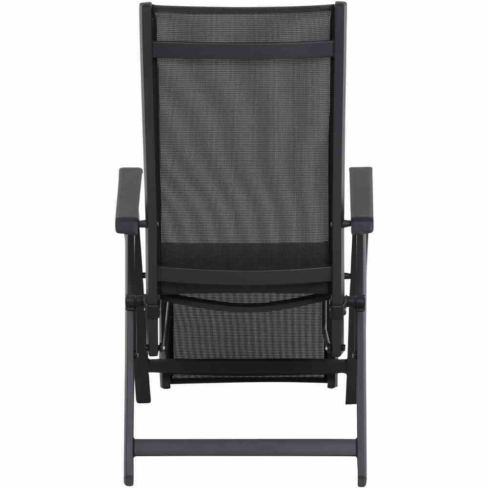 Relax-Gartenstuhl TESORO - matt-anthrazit - schwarz-silber