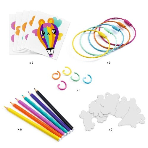 Djeco knutselset krimpie dinkie sleutelhangers - kawaii