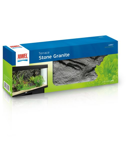 Juwel Terras Stone Granite - Aquarium - Achterwand - 36.6x15.3x7.4 cm Grijs