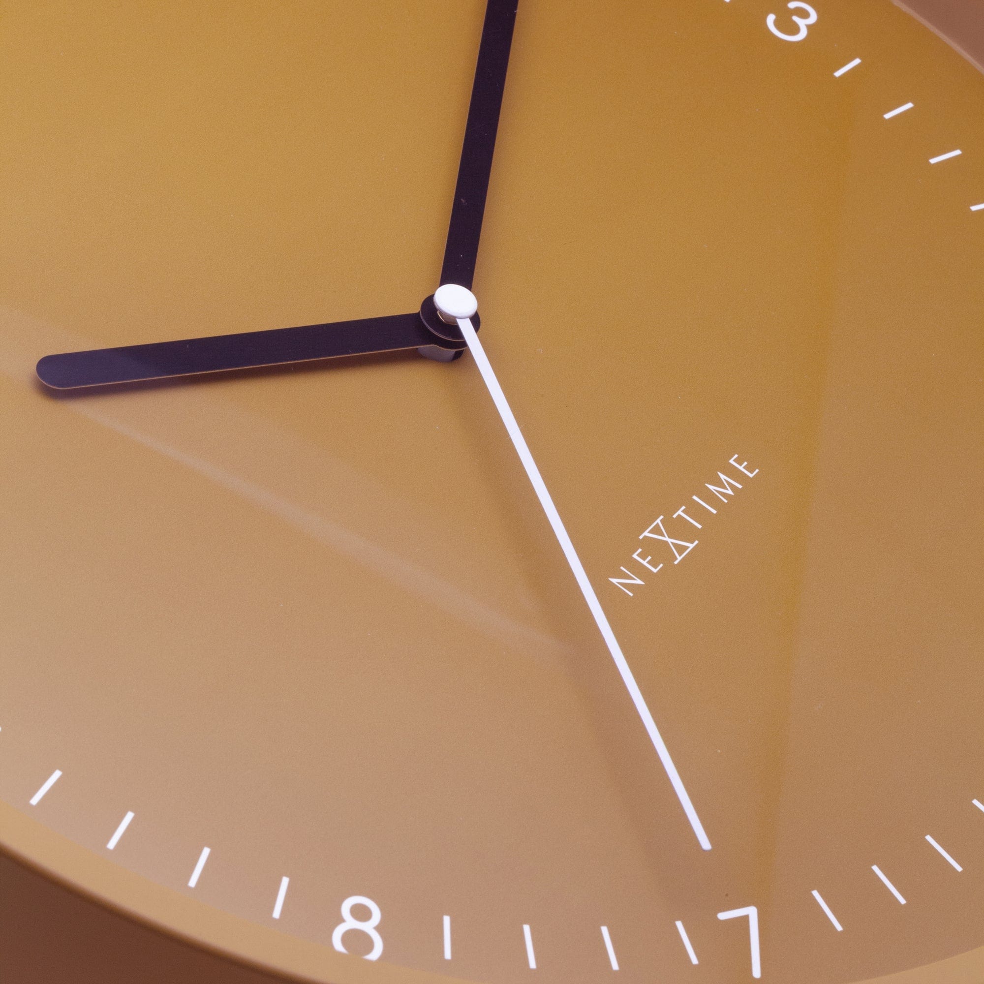 NeXtime - Wandklok 30cm-Stil-Geel-Aluminium-NeXtime Berlin