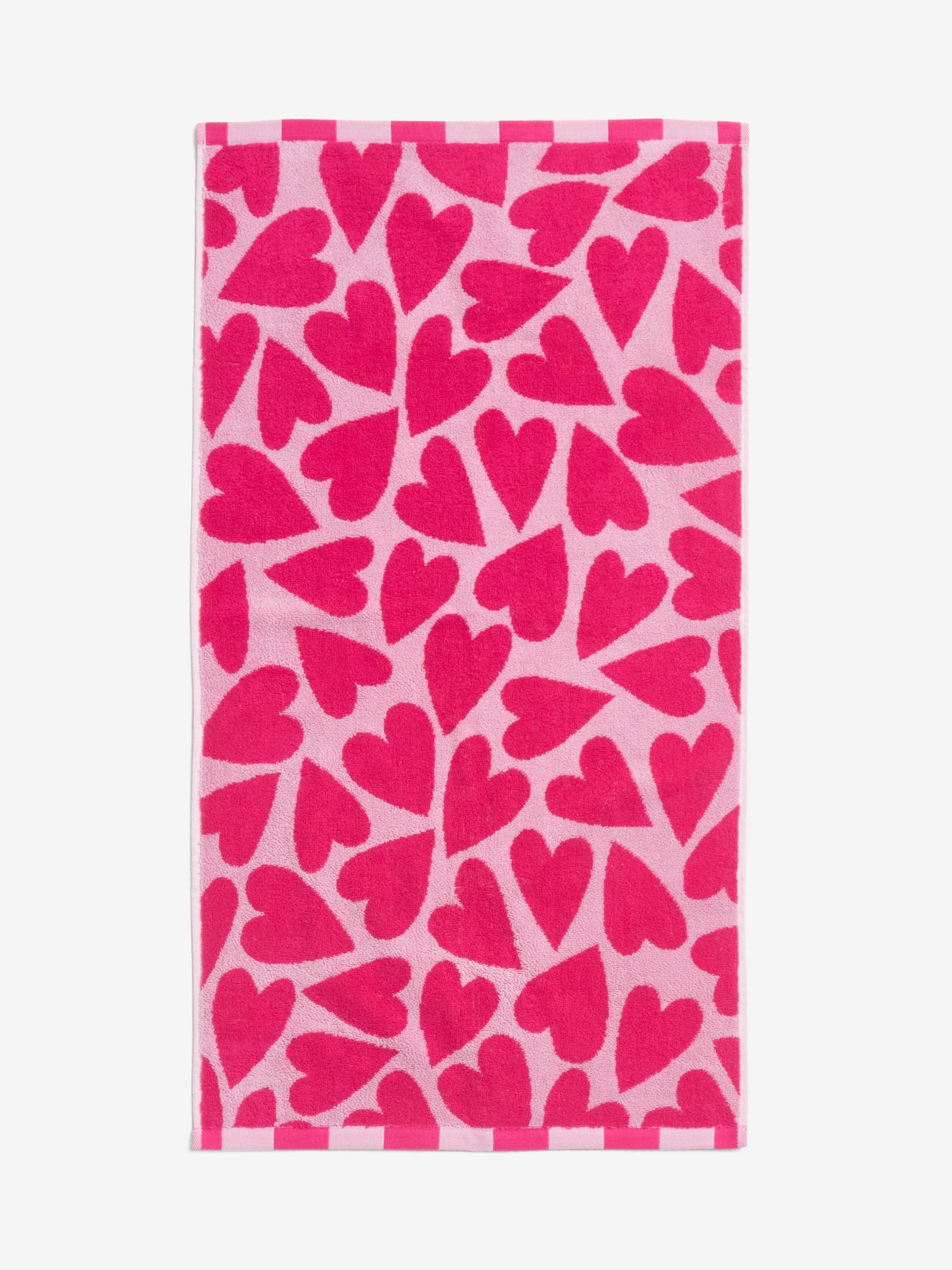 Heart Print 100% Cotton Towel