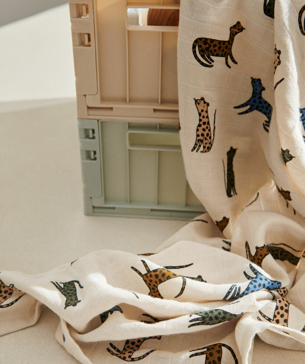LIEWOODLOT DE 2 LANGES EN MOUSSELINE MOTIFS LÉOPARDS COLORÉS