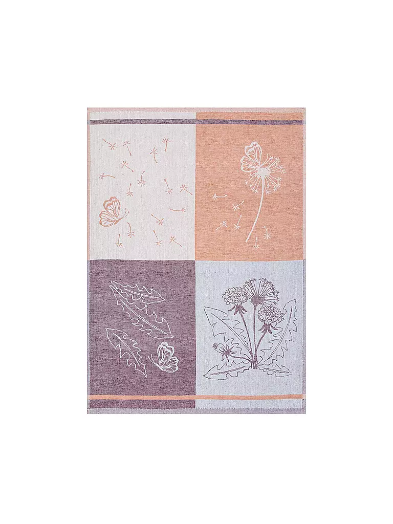 KRACHT Halbleinen Jacquardtuch 3er Pkg Pusteblume bunt