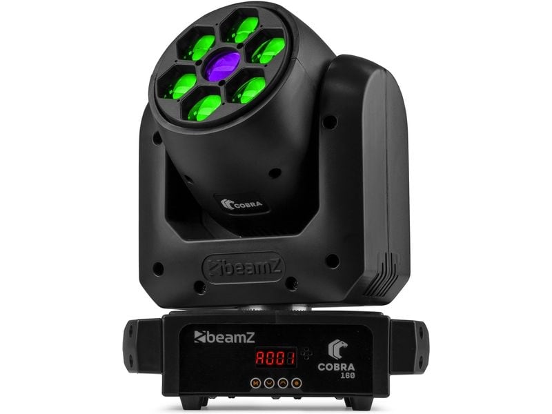 BeamZ Moving Head COBRA 160 Kompakter LED-Moving Head mit Bee Eye Effekt