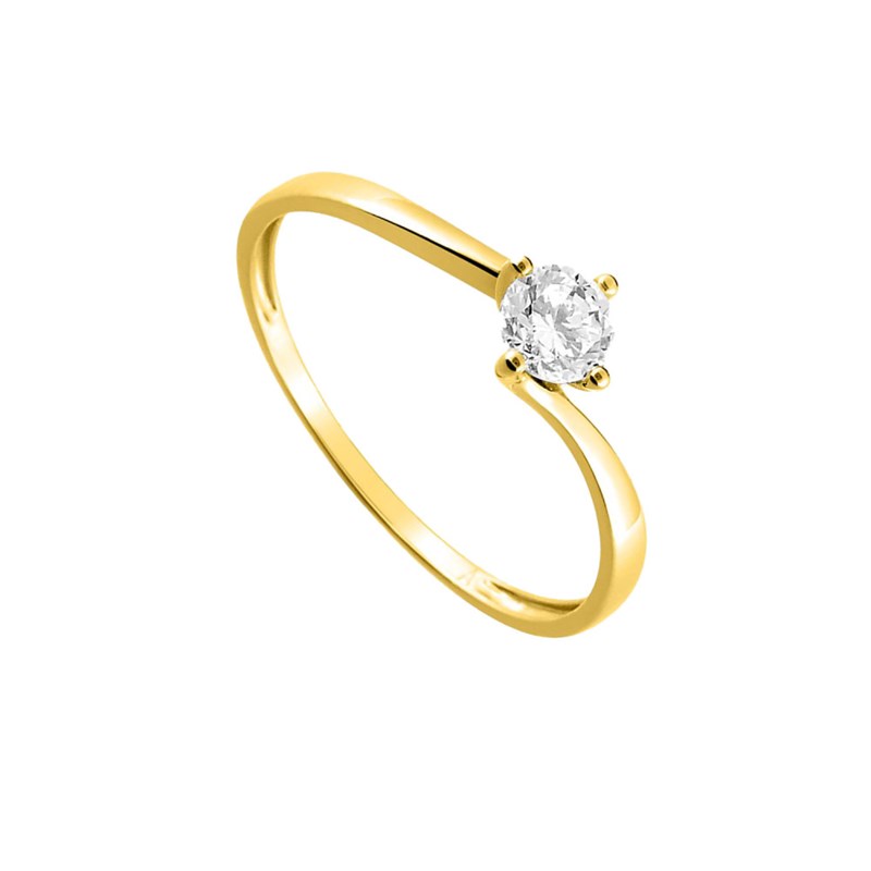 Bague femme - Oxyde de zirconium - Or 18 Carats