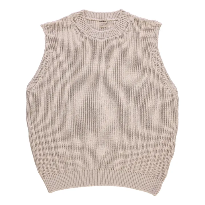 Poudre Organic Gilet Sans Manches Cranberry Coton Bio - Collection Femme | Crème