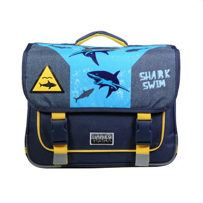 Cartable Vorax Requins 38 cm - 2 compartiments - bleu - Bagtrotter