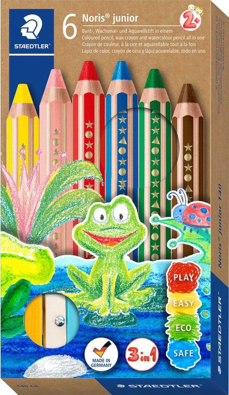 STAEDTLER Noris Junior -  3-in-1 Kleurpotlood - set 6 St