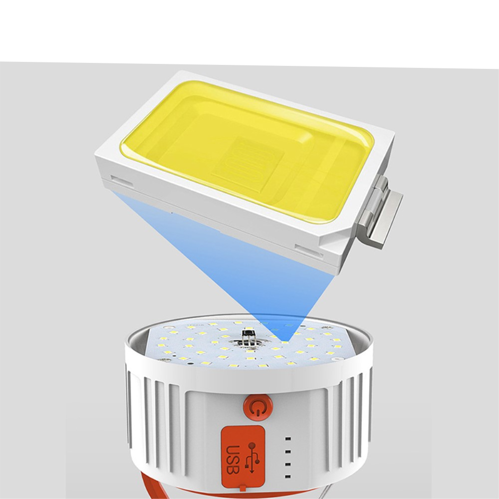 24 LED's Outdoor Solar Laterne Camping Lampe Wasserfest (IP65)   1200mAh Akku - Kaltweiss