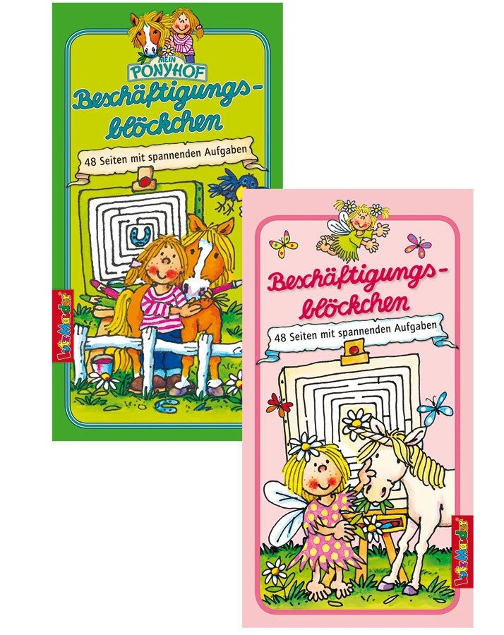 Beschäftigungsblöckchen-Set PONY/EINHORN in bunt