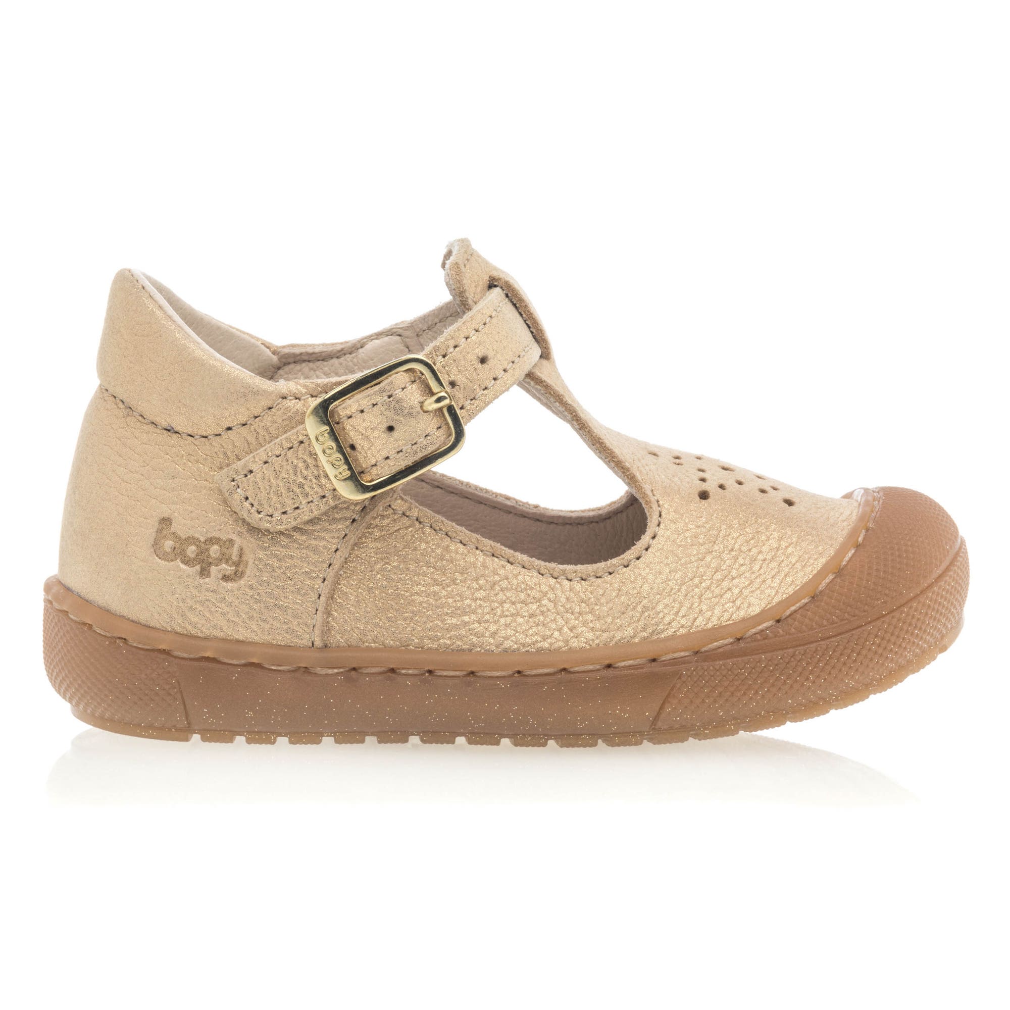 Babies Bébé fille en cuir or